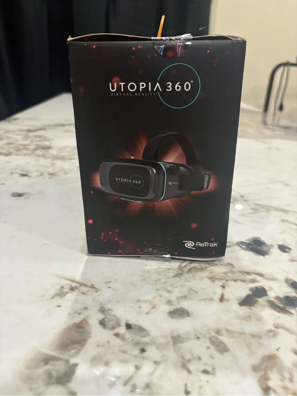 Virtual Reality 3D Headset with Bluetooth Controller & Earbuds - Black